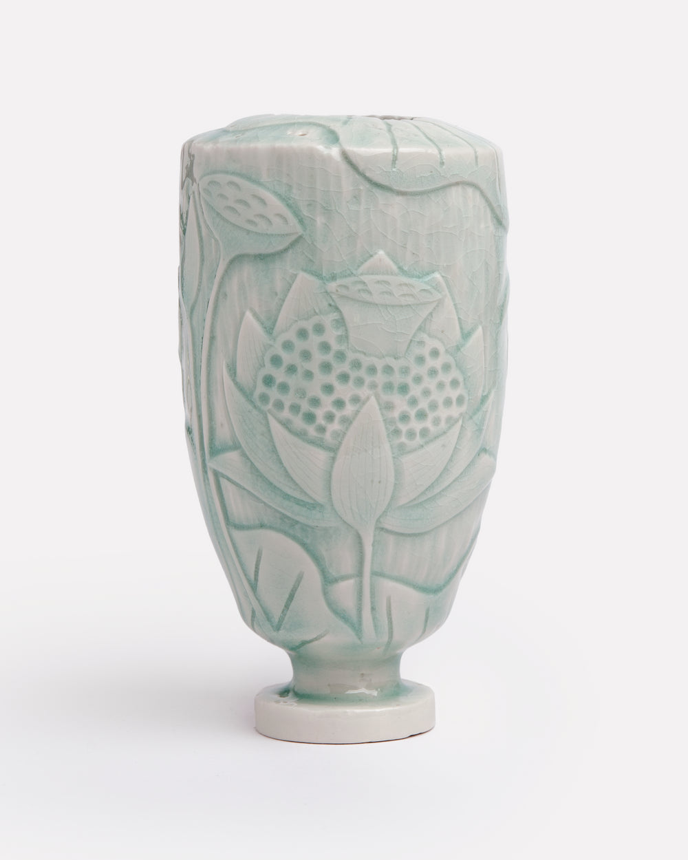 Carved Lotus Vase